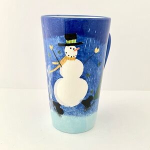 SNOW PALS BY The SAKURA TABLE Blue Snowman Mug Tall 16 oz